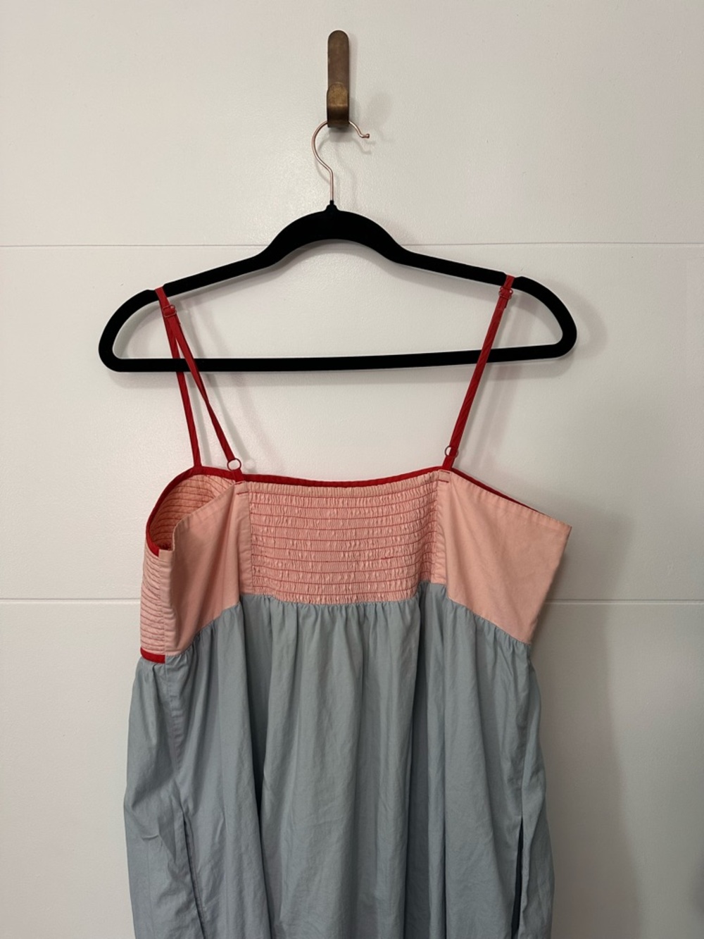 ❌SOLD❌Lilka by Anthropologie Pink & Light Blue Smocked Mini Sundress Size L - Picture 7 of 8